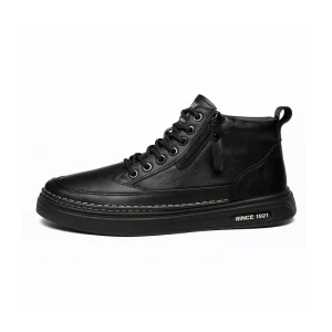 Botas de Cuero con Cremallera para Hombre